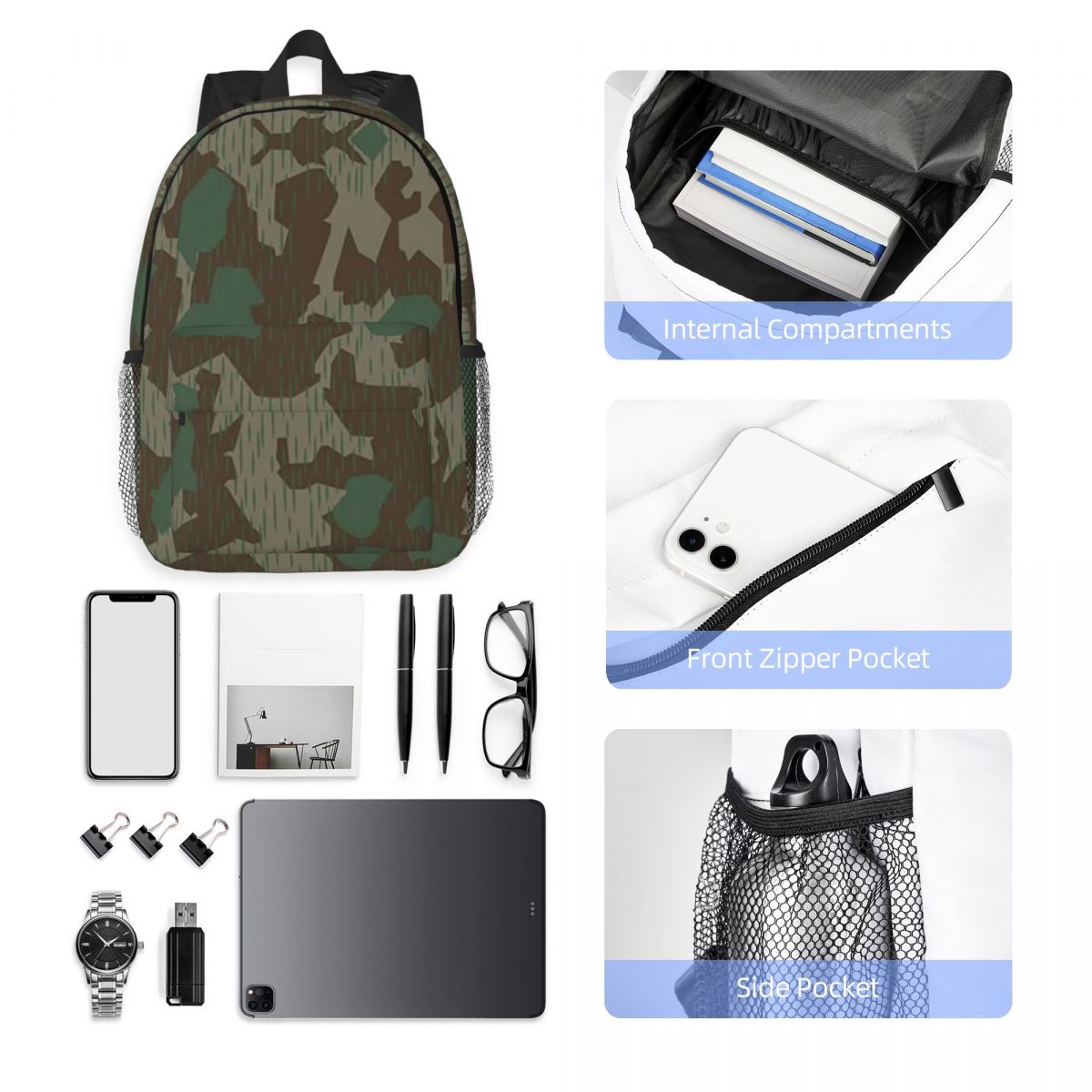 Women Bags Germany - WW2 Germany Military Splinter Camo Splittertarn