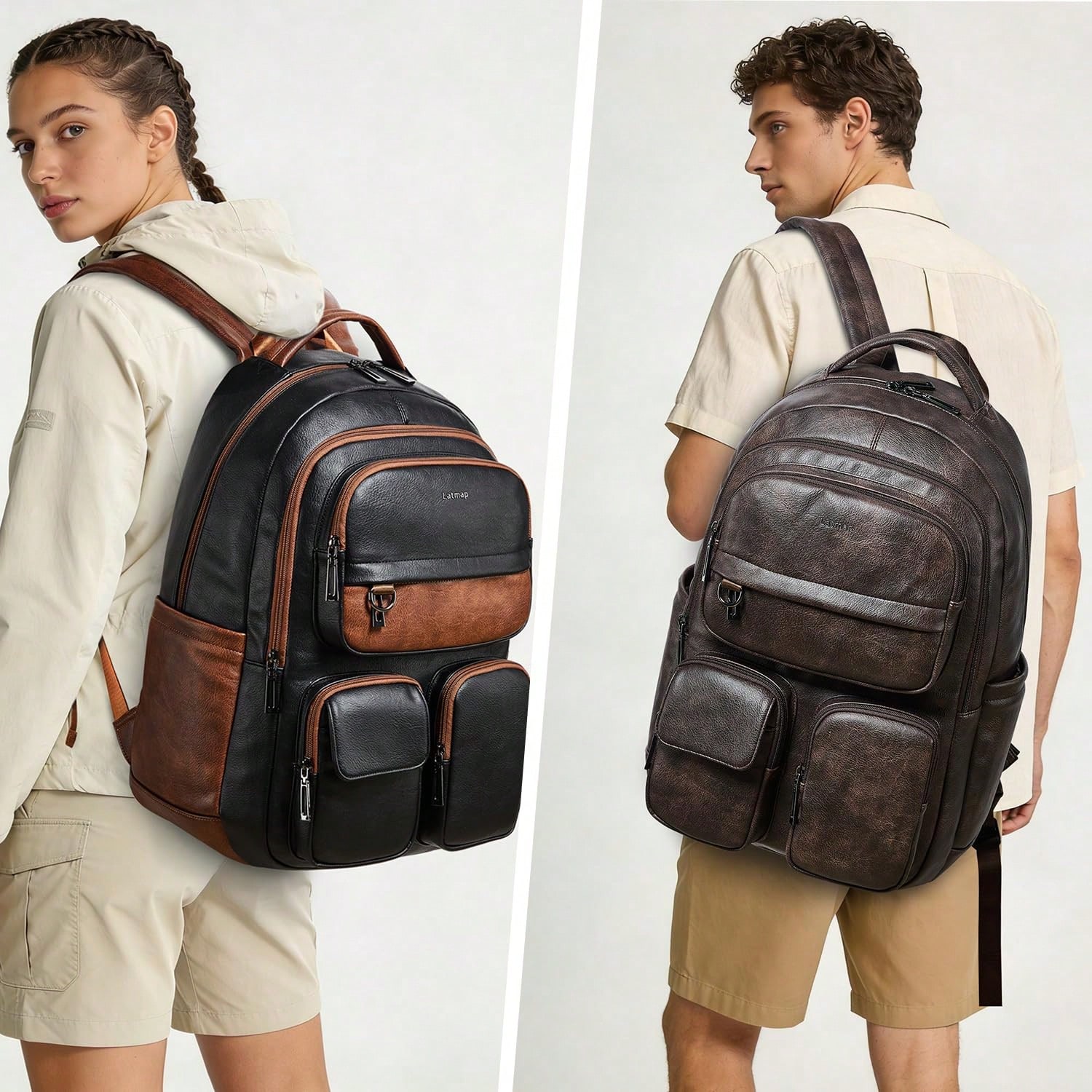 LATMAP Vegan Leather Backpack  - огляд і ціна Women'S Work Bags Designer