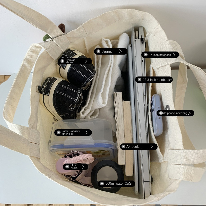 Letter ins Canvas Bag Student  - огляд і ціна Women Bags With Laptop Compartment