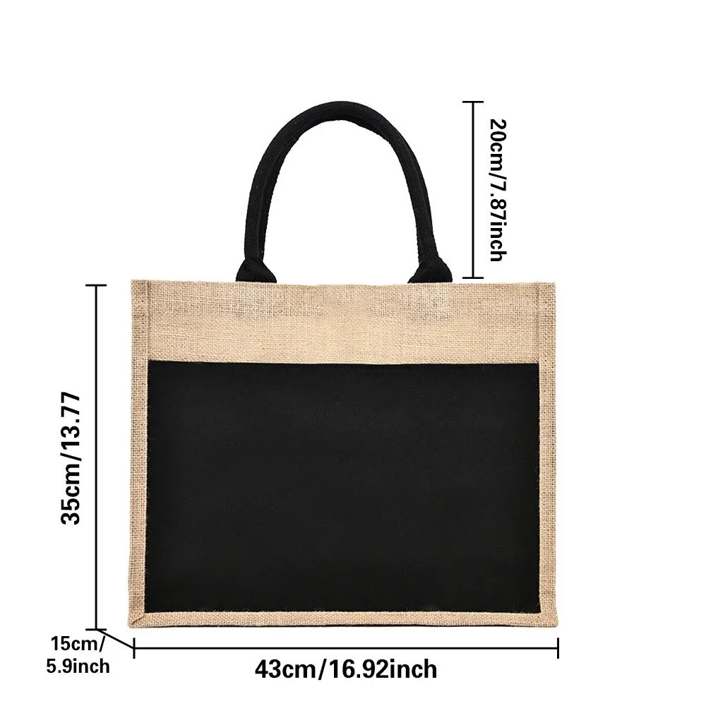 Tote Bag Reusable Jute Shoppin - огляд і ціна Women Bags Jute