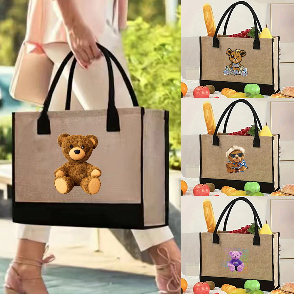 Tote Bag Vintage Jute Shopping - огляд і ціна Women Bags Jute