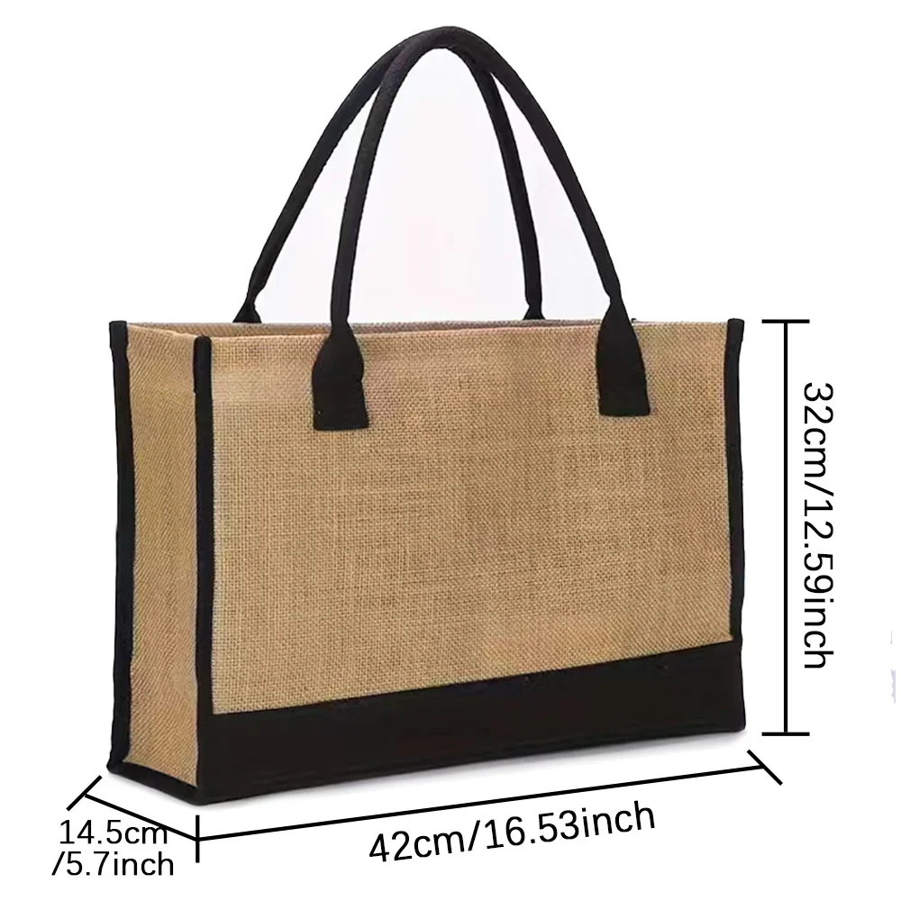 Tote Bag Vintage Jute Shopping - огляд і ціна Women Bags Jute