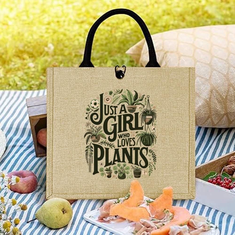 Jute Tote Bag for Plant Lovers - огляд і ціна Women Bags Jute