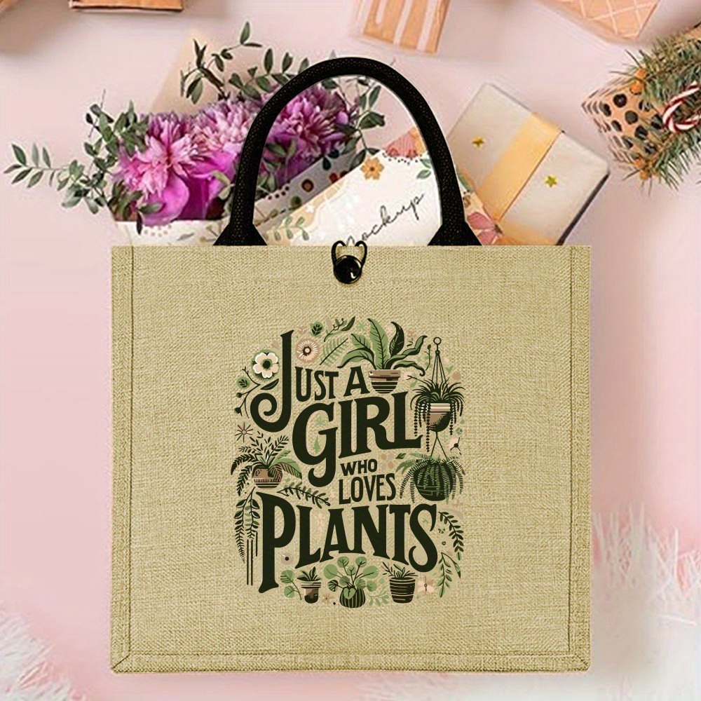 Jute Tote Bag for Plant Lovers - огляд і ціна Women Bags Jute