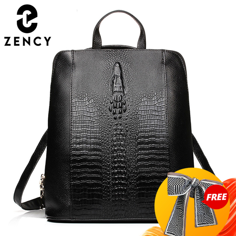 Zency Women's Crocodile Leathe - огляд і ціна Women Bags With Laptop Compartment